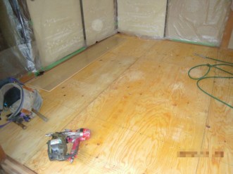 床材の変更下地合板